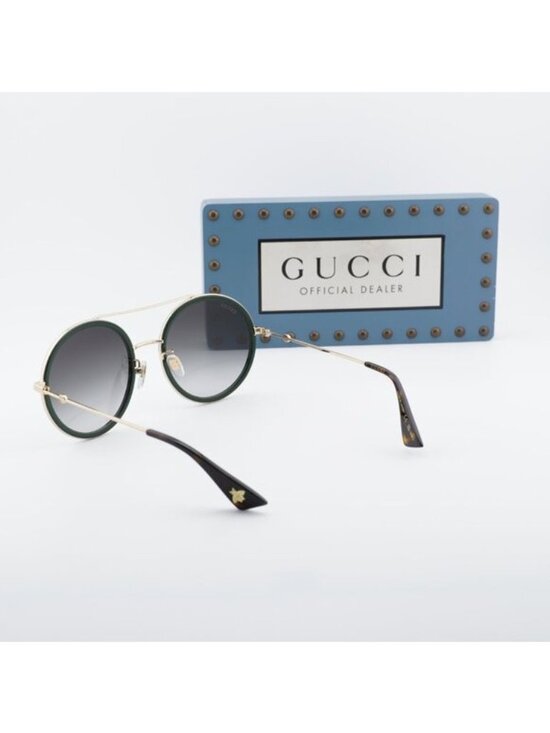Gucci GG0061S 003 Round Sunglasses - Gold/Green/Red main image 8